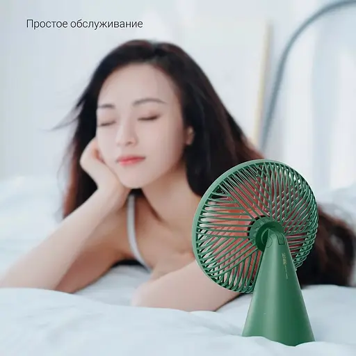 Вентилятор на аккумуляторе Xiaomi Sothing Forest Desktop Fan (DSHJ-S-1907) беспроводной зеленый - фото 6