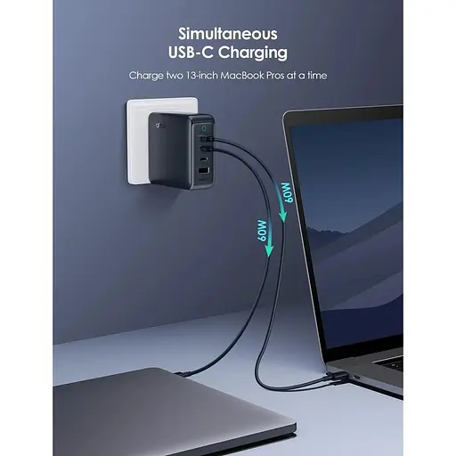 Зарядное устройство Oraimo USB C HyperGaN 120 Вт - фото 4