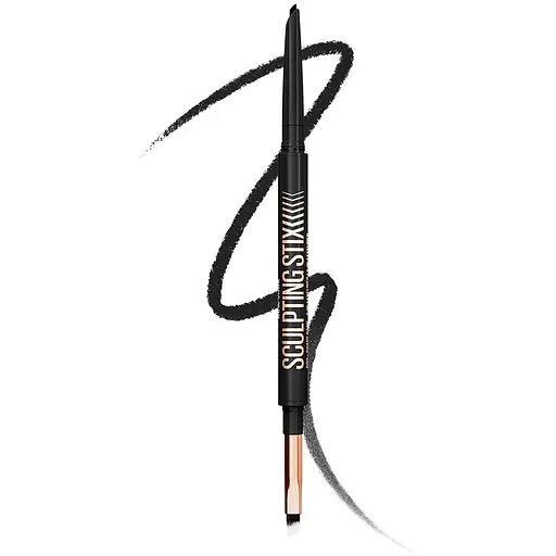 Автоматичний олівець 2-в-1 з пензликом для повік Maybelline New York Sculpting Stix Black blur 0.7 г - фото 1