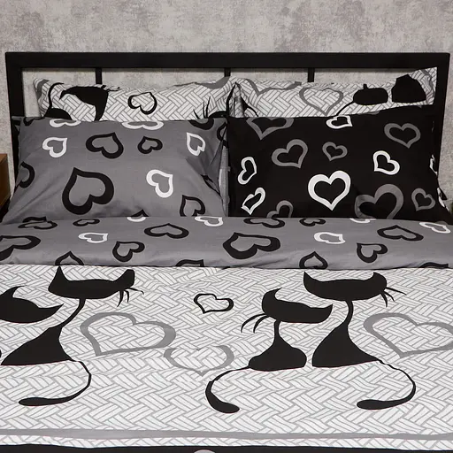 Набор наволочек Moon&Star Бязь Gold Люкс Feline Romance 50х50 см 2 шт - фото 1