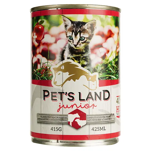 Вологий корм для молодих котів Pet’s Land Junior яловичина та ягня 415 г - фото 1