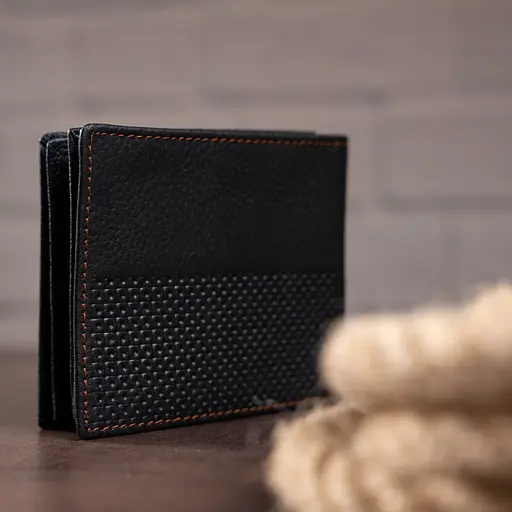 Мужской кожаный кошелек Vintage 9.5х11 см acs0015348 - фото 4