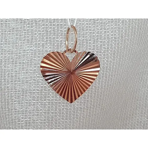 Золотая подвеска "Сердце".  440959А - фото 3