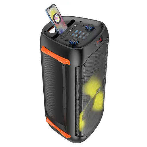 Портативная колонка HOCO BS53 Manhattan wireless dual mic outdoor BT speaker Black - фото 3