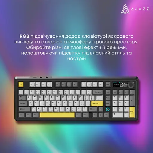 Клавиатура беспроводная Ajazz AK980 V2 Maillard Switch Black (AK980-V2-M-BGY) - фото 14