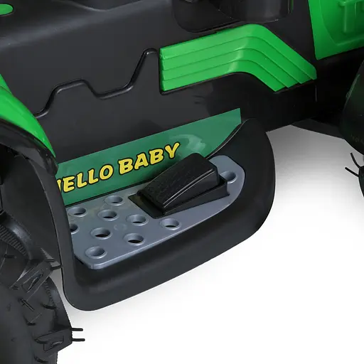 Дитячий електротрактор Bambi з причепом M 4619ABLR-5, зелений— потужний, музичний, на гумових колесах - фото 6