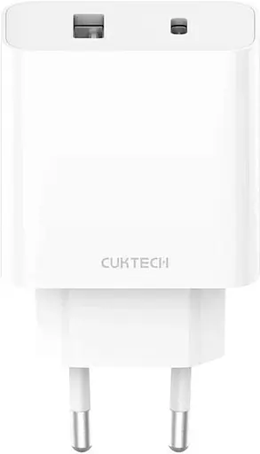 Зарядное устройство 2 порта Xiaomi CUKTECH A19 30 W Charger (Type-A+Type-C) белое - фото 1