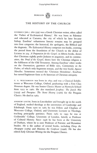The History of the Church from Christ to Constantine