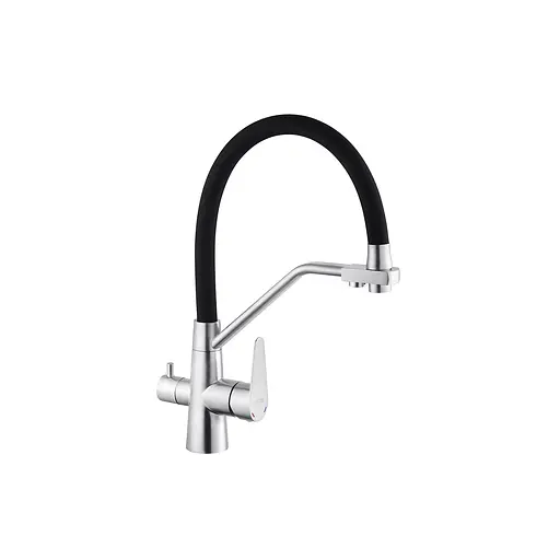 Смеситель для кухни с подключением к фильтру Kroner KRP Edelstahl Klassisch - ESG03817BLK CV027936 Нержавеющая сталь - фото 1