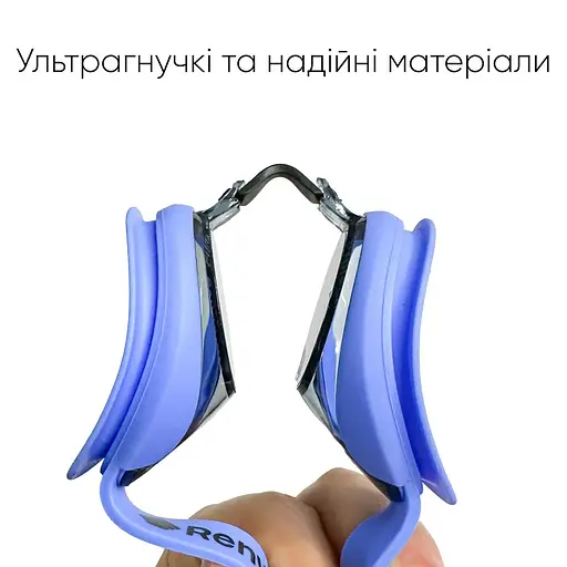 Дитячі окуляри для плавання Renvo Vishu JR Anti-fog Фіолетовий Чорний OSFM (1SG110-0401) - фото 7