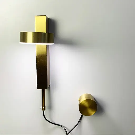 Настінний світильник з димерним вимикачем в латунному корпусі Line F WJ 015 AB - фото 6