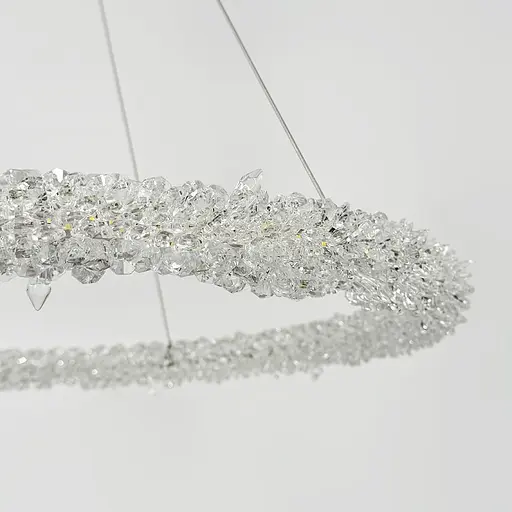 Невероятная хрустальная подвесная латунная люстра Ø 80 см | Ст. MD9105R-800 AB | Line F - фото 7