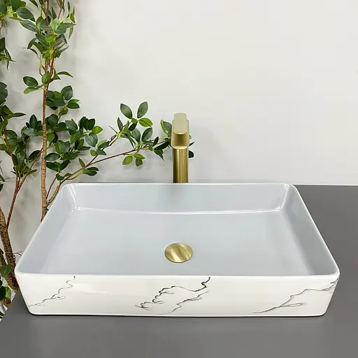 Умивальник VBI Triest grey marmo накладний VBI-012708, Сірий - фото 3