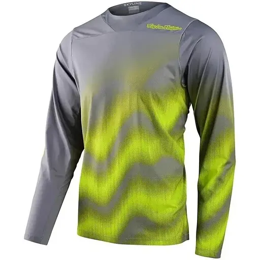 Велоджерси Troy Lee Designs Skyline LS Chill Jersey Waves Grey/Yellow M (1106-353607003)
