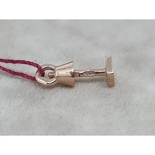 Золота моносережка-пуссета Tango з емаллю. 500044Ш Білий - фото 3