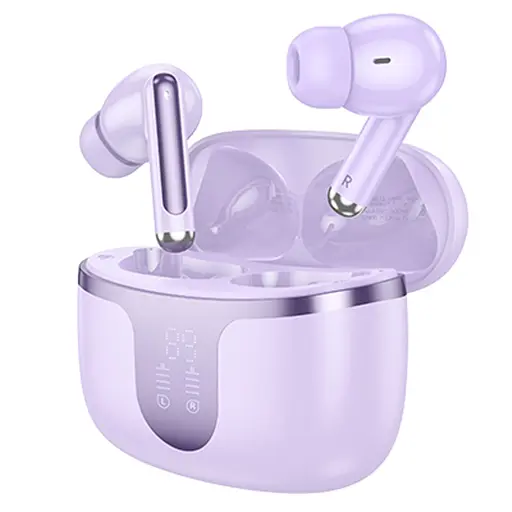 Беспроводные TWS наушники Hoco EQ10, вакуумные, BT5.3, 40mAh, 300mAh, 7h, purple - фото 2