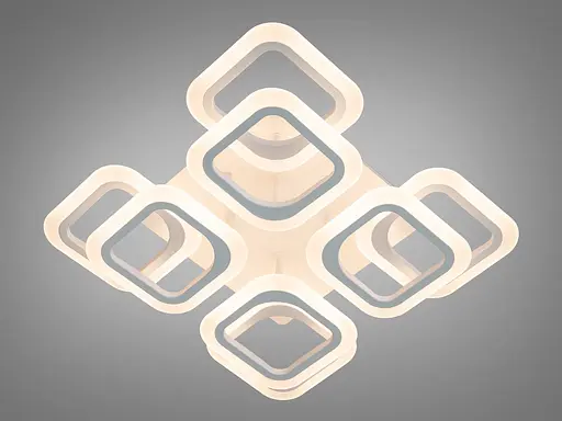 Стельова LED люстра на пульту з димером, 120W, біла - фото 3