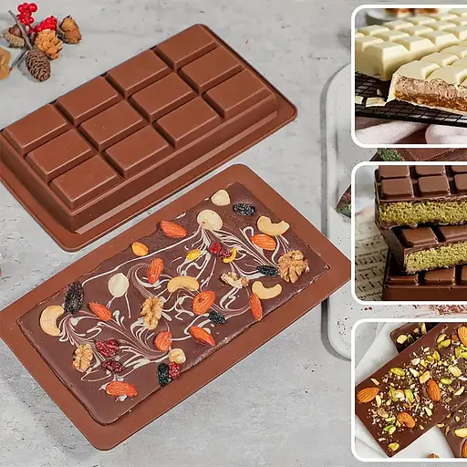 Форма силиконовая для дубайского шоколада 25х14.5х2.5 см, Kitchen Master Коричневый 87170 - фото 4
