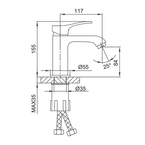 Змішувач для умивальника Frap F1075 - фото 6