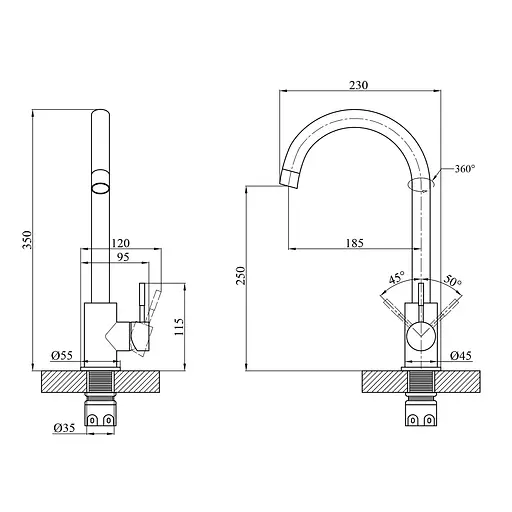 Змішувач для кухні Agua Acero-INOX035NM (CV023289) - фото 10