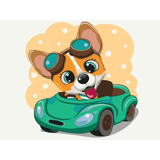 Картина за номерами Корги біля керма Brushme 30х40 см кольорова 000221298