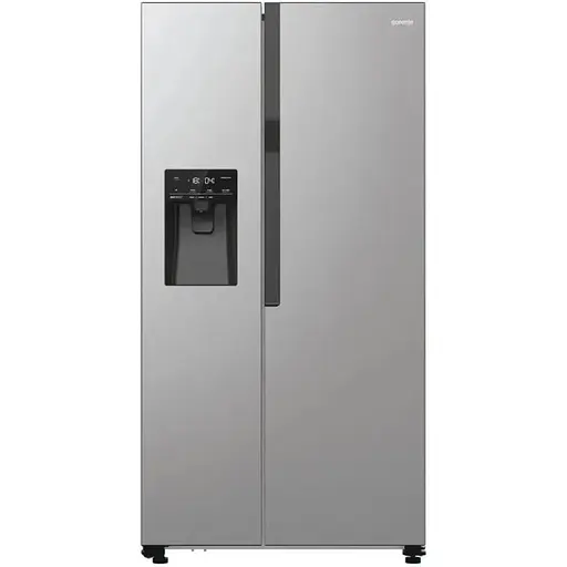 Холодильник Gorenje SBS, 179х70х92 см, 2 двери, 376(190) л, А++, NF+, инвертор, зона освещения, диспенсер, генератор льда, внешний дисплей, нержавеющая сталь - фото 1
