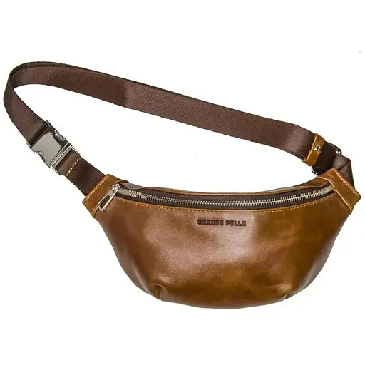 Жіноча шкіряна сумка-бананка Grande Pelle 11х26х7 см sum0026378 - фото 1