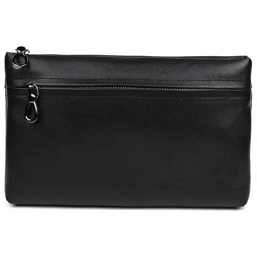 Кожаный клатч для мужчин черный John McDee 24х5х14.5 см sum0028465 - фото 2