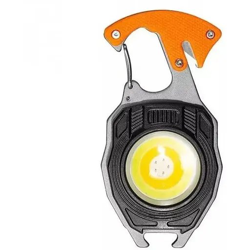 Мини фонарик брелок PL-409 COB Multifunctional светильник карманный с карабином с магнитом - фото 1