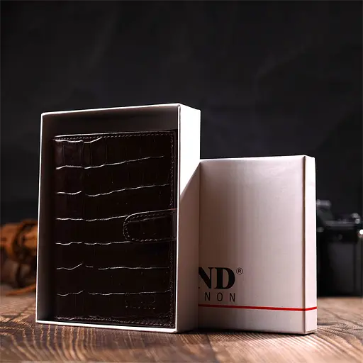 Кожаный мужской кошелек Bond 9.7х12.7х2 см acs0026932 - фото 10