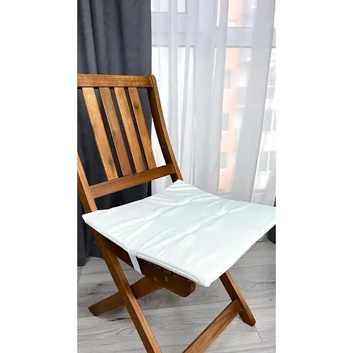 Водоотталкивающая подушка на стул Белый однотон (2 шт.) - фото 3