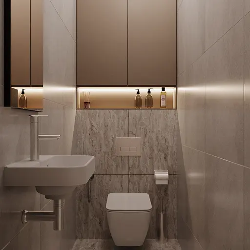 Раковина глянцева підвісна Amidicon Comfort 45 450x300 з литого каменю COMFORT_45_HL, Білий - фото 6