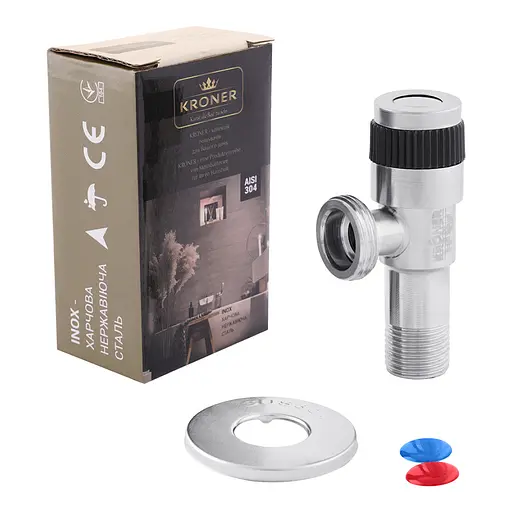 Кран приладовий Kroner KRP Edelstahl Klassisch - ESG102 1/2"х3/4" ЗЗ (CV022975) - фото 4