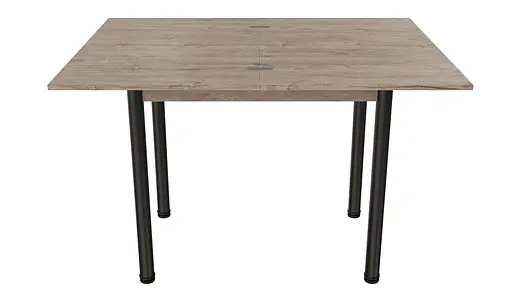 Обідній стіл-формер розкладний Берта Ferrum-decor 750x1400x900 Чорний метал ДСП Дуб Сан-Марино 16 мм (FRD-105179) - фото 6