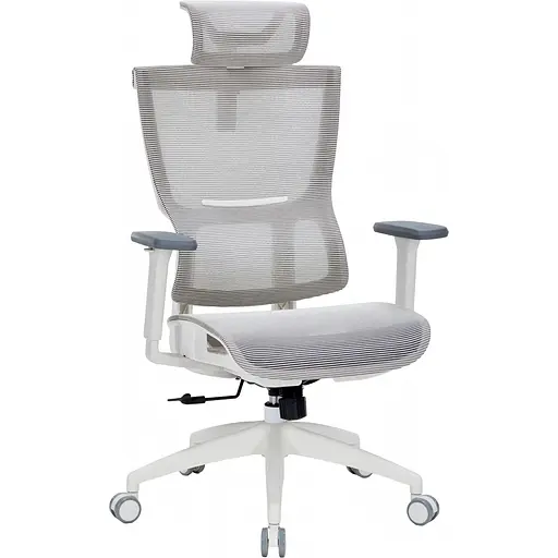Офісне крісло OfficePro Elegant OC660-W-LG-LG White/Light Gray [148667] - фото 6