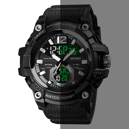 Наручний годинник чоловічий Skmei 1725 Black, 1725BK (18428) - фото 4