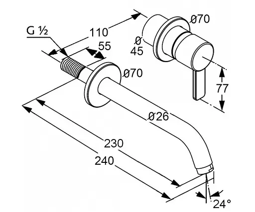 Смеситель для умывальника Kludi Zenta 382450575 - фото 2