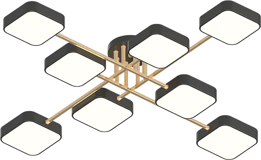 Люстра XI3350-8 черный + золото