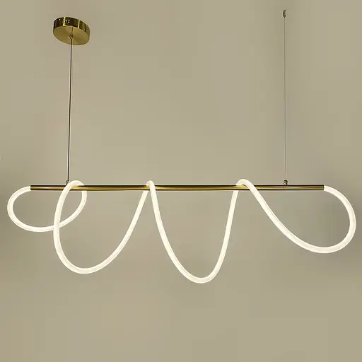 Латунная удлиненная люстра с гибкой LED лентой 170 см Ст. Y 410-1500 AB | Line F - фото 2