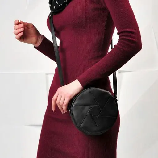 Жіноча шкіряна сумка Бон-Бон чорна Crazy Horse - фото 10