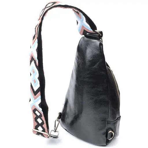 Женская сумка Vintage из экокожи с акцентом на текстильную лямку 18х33х10 см sum0026970 - фото 2