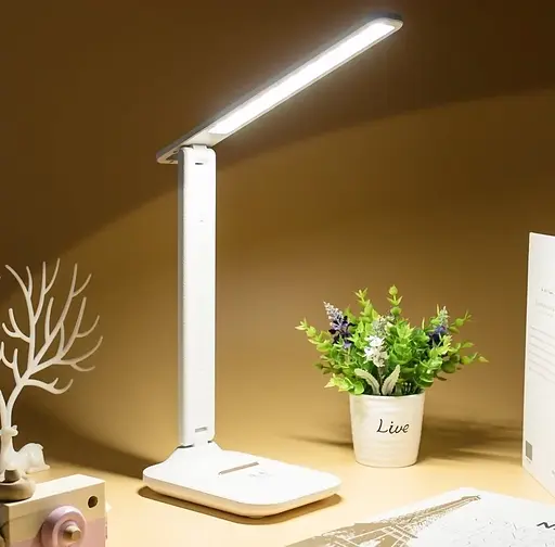 Акумуляторна настільна світлодіодна лампа Tedlux TL-1001B (Біла) - фото 3