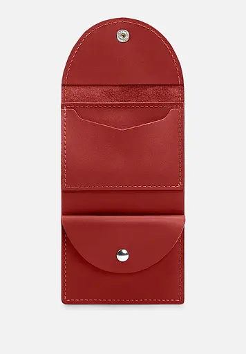 Кожаный кошелек 2.2 красный - фото 3