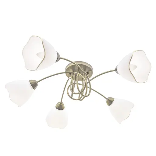 Люстра стельова Brille класична в зал E27 60W BZ (LK-601C/5)