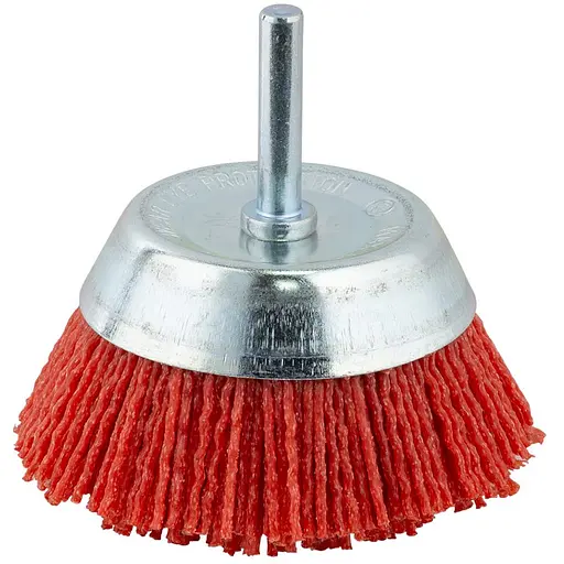 Щітка дротяна чашоподібна Sigma Ø75мм хвостовик Ø6мм (нейлонова) (9015471) - фото 1