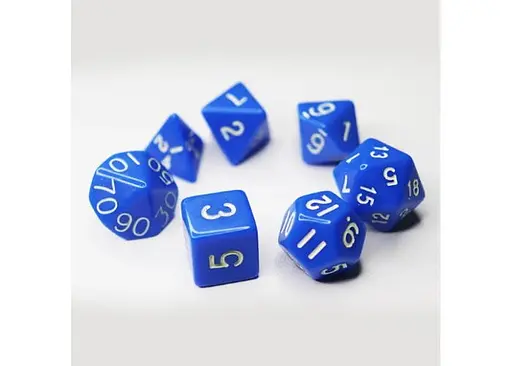 Набір кубиків Opaque 7 Dice Set - Blue , 7 шт. (g7dopaq05) - фото 3