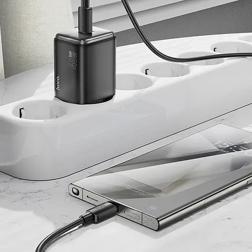 МЗП Hoco N54 Monsoon PD45W (1USB-C) + Type-C to Type-C Black - фото 4