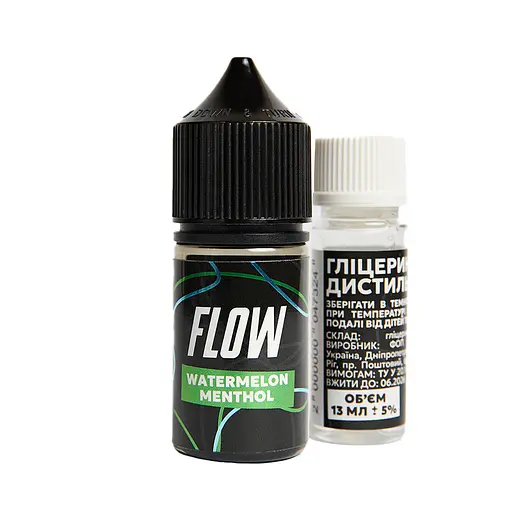 Набор компонентов для самозамеса солевой заправки FLOW 30 мл Watermelon Menthol Арбуз ментол, 0-50 мг (17232)