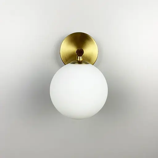 Бра Sphere Lampardi у латунному корпусі з білим плафоном Line F WB 13/1 - фото 7