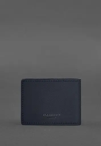 Кожаная обложка на удостоверение Морской охраны темно-синяя - фото 4